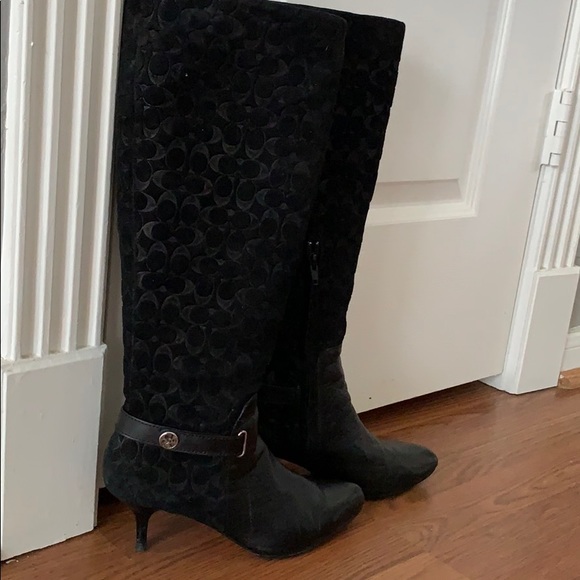 Coach Fara  Leather Knee High Boots - Picture 2 of 6